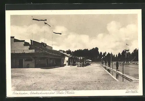 AK Odenkirchen, Partie im Stadtschwimmbad Beller-Mühle