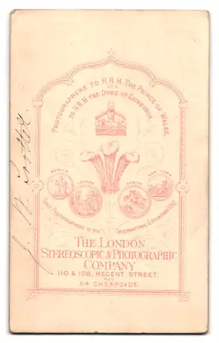 Fotografie London Stereoscopic & Photographic Company, London, 110 Regent Street, Gentleman mit Koteletten