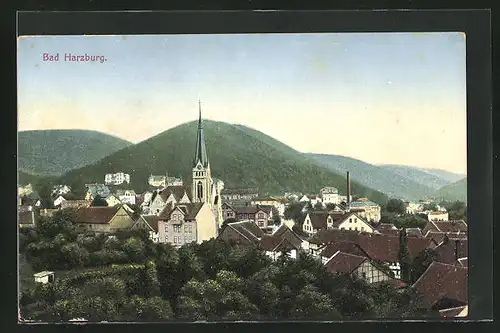 AK Bad Harzburg, Teilansicht mit Kirche