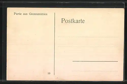 AK Gremsmühlen, Ortspartie mit Park-Hotel, Sanatorium Rudolfsbad, Villa Hermannshöh und Villa Hellahöh