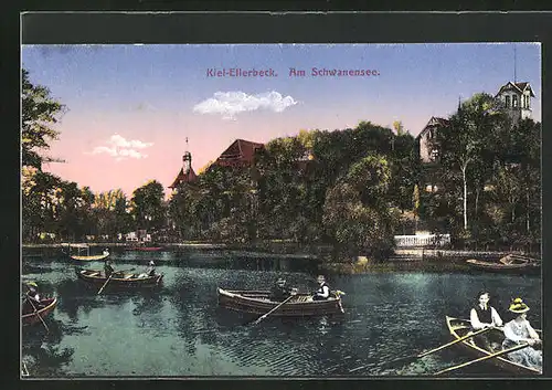 AK Kiel-Ellerbeck, Am Schwanensee mit Booten