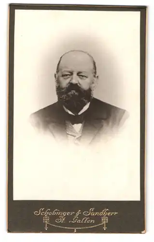 Fotografie Schobinger & Sandherr, St. Gallen, Rorschacherstr. 7, Portrait Herr im Anzug mit Vollbart