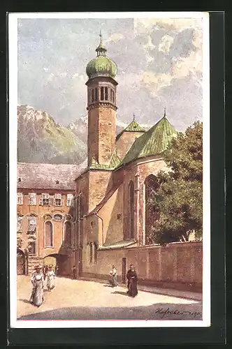 Künstler-AK E.F. Hofecker: Innsbruck, Hofkirche