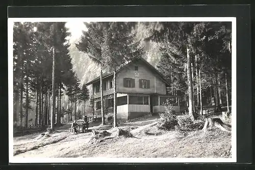Foto-AK Jenbacherhaus, Berghütte auf der Ebnet am Achensee