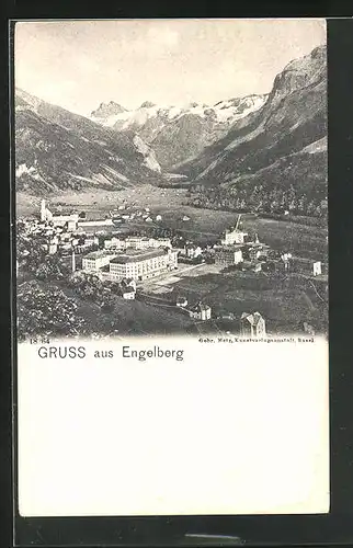 AK Engelberg, Ortsansicht mit Blick ins Tal