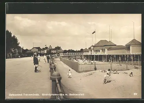 AK Travemünde, Strandpromenade und Badeanstalt