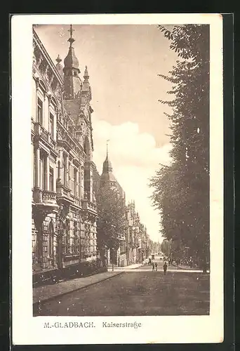 AK Mönchengladbach, Kaiserstrasse, Prächtige Bürgerhäuser