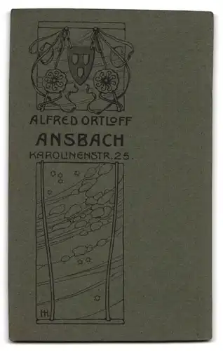 Fotografie Alfred Ortloff, Ansbach, Karolinenstr. 25, Portrait Herr mit Zwicker Brille im Anzug mit Fliege