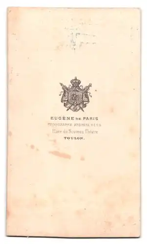 Fotografie Eugène de Paris, Toulon, Place du Nouveau Théâtre, Portrait junge Dame mit Locken