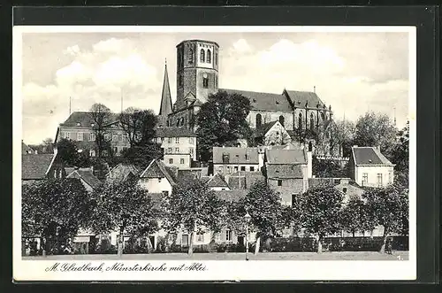 AK Mönchengladbach, Münsterkirche mit Abtei