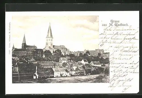 AK Mönchengladbach, Geroplatz, Münsterkirche