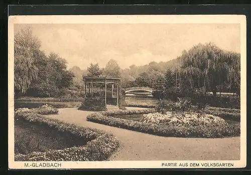 AK Mönchengladbach, Partie aus dem Volksgarten