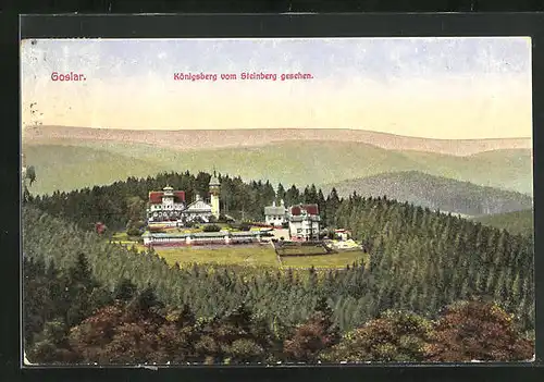 AK Goslar a. Harz, Aussicht vom Steinberg auf Königsberg