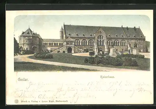 AK Goslar, Parkansicht vom Kaiserhaus