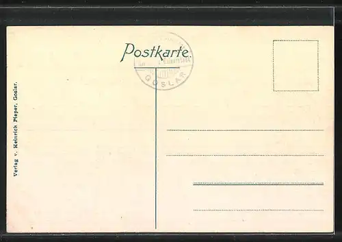 AK Goslar a. Harz, Strassenpartie mit Hotel Achtermann