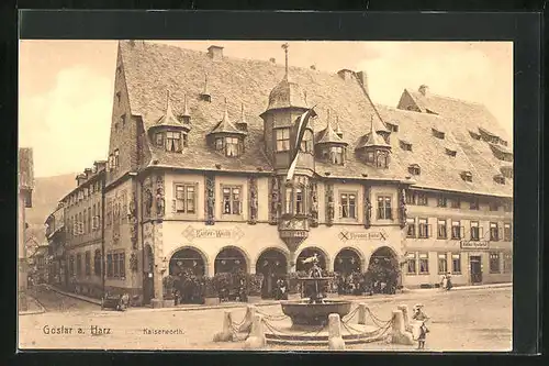 AK Goslar a. Harz, Hotel Kaiserworth auf dem Markt