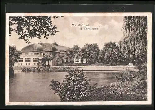 AK Mönchengladbach, Teich im Volksgarten