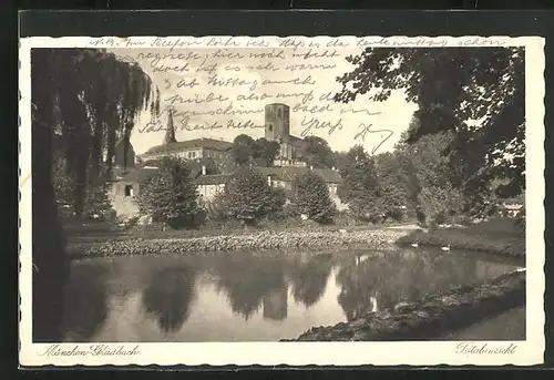 AK Mönchengladbach, Geroweiher mit Blick auf den Münster