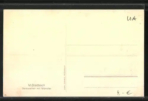 AK Mönchengladbach, Geroweiher mit Münster