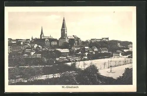 AK Mönchengladbach, Geroplatz aus der Vogelschau