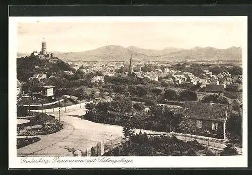 AK Godesberg, Panorama mit Siebengebirge