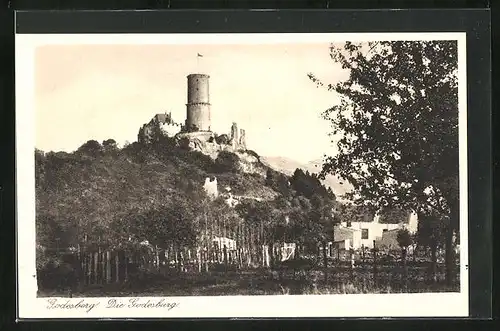 AK Godesberg, Blick auf die Godesburg vom Tal aus