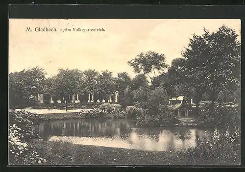 AK M.-Gladbach, Am Volksgartenteich