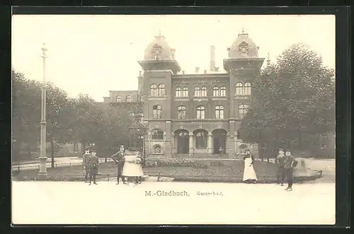 AK M.-Gladbach, Kaiserbad mit Kindern