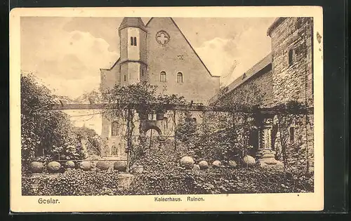 AK Goslar, Kaiserhaus, Ruinen