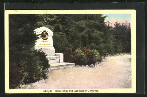 AK Rheydt, Kaiserpark mit Schmölder-Denkmal