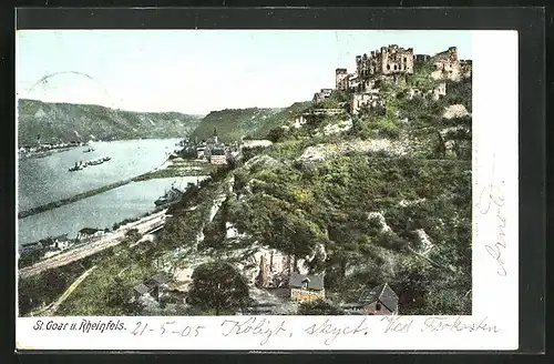 AK St. Goar, Rheinfels und Stadt