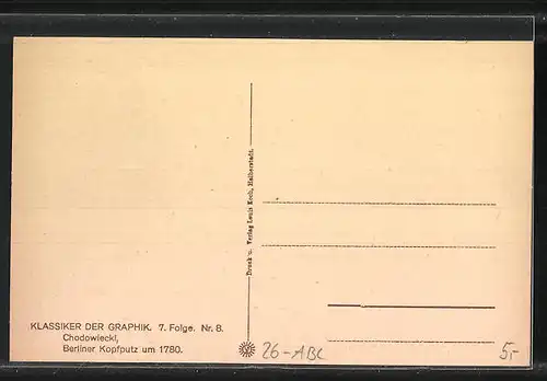 Künstler-AK sign. Chodowiecki: Coeffages Berlinois