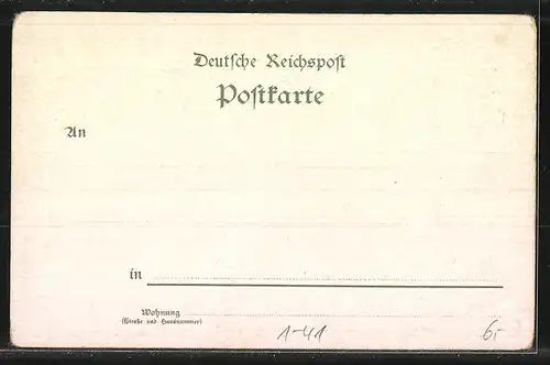 Lithographie Kopmann Kurz, Fritz Reuter Postkarte