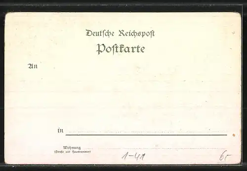 Lithographie Zimmerling Schulz, Fritz Reuter Postkarte