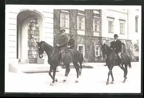 Foto-AK Präsident Masaryk (TGM) zu Pferde