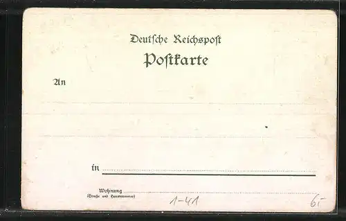AK Fritz Reuter, Festungslied, Mamsell Westphalen