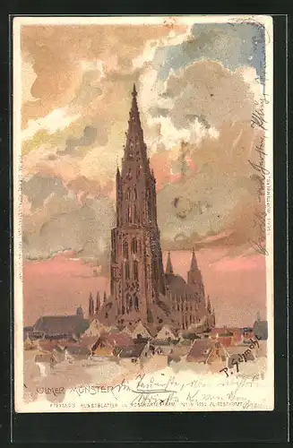 Künstler-AK P. Schmohl: Ulm, Münster