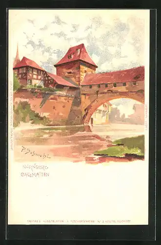 Künstler-AK P. Schmohl: Nürnberg, Casematten