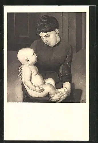 Künstler-AK Ferdinand Hodler: Mutter und Kind