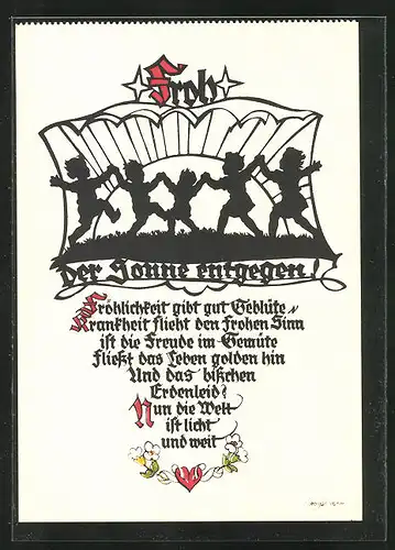Künstler-AK Georg Plischke: Froh der Sonne entgegen