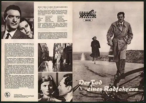 Filmprogramm PFP Nr. 80 /58, Der Tod eines Radfahrers, Alberto Closas, Lucia Bosé, Regie: Juan A. Bardem