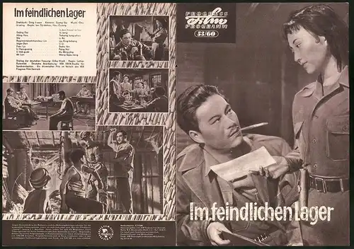 Filmprogramm PFP Nr. 53 /60, Im feindlichen Lager, Jü Jang, Li Bo, Li Li, Regie: Jen Dji-dschou