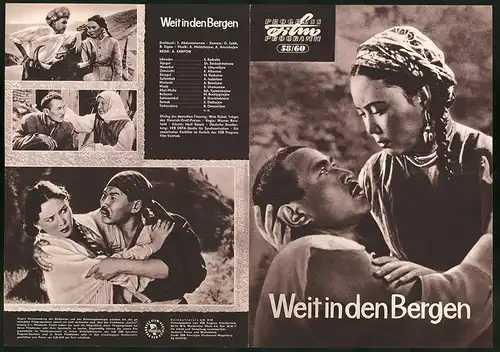 Filmprogramm PFP Nr. 58 /60, Weit in den Bergen, S. Kydralin, A. Umuralijew, Regie: A. Karpow