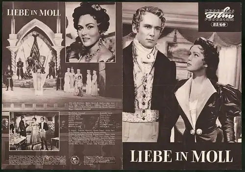 Filmprogramm PFP Nr. 85 /60, Liebe in Moll, Antonella Lualdi, Maurice Ronet, Regie: Carmine Gallone