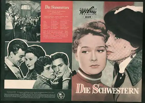 Filmprogramm PFP Nr. 25 /59, Die Schwestern, R. Nifontowa, N. Grizenko, Regie: Grigori Roschal