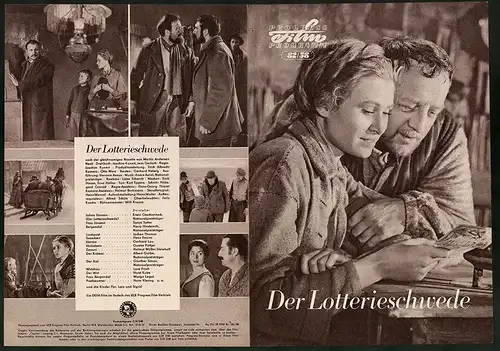 Filmprogramm PFP Nr. 82 /58, Der Lotterieschwede, Erwin Geschonneck, Sonja Sutter, Regie: Joachim Kunert