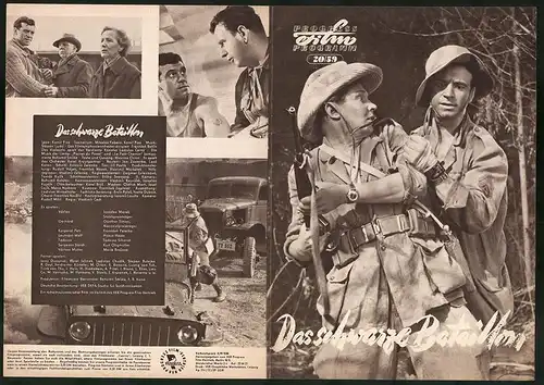 Filmprogramm PFP Nr. 20 /59, Das schwarze Bataillon, Jaroslav Mares, Günther Simon, Regie: Vladimir Cech