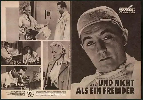 Filmprogramm PFP Nr. 111 /57, ...und nicht als ein Fremder, Frank Sinatra, Olivia de Havilland, Regie: Stanley Kramer