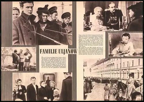 Filmprogramm PFP Nr. 91 /58, Familie Uljanow, W. Korowin, S. Giazintowa, Regie: Valentin Newsorow