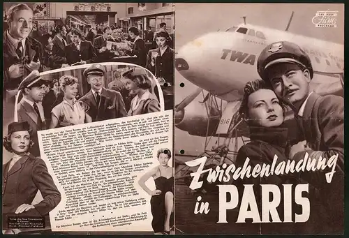 Filmprogramm DNF, Zwischenlandung in Paris, Dany Robin, Dieter Borsche, Regie: Jean Dréville